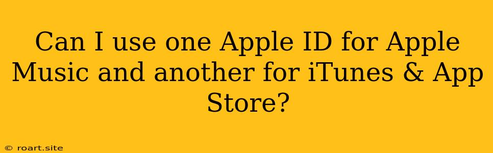 Can I Use One Apple ID For Apple Music And Another For ITunes & App Store?