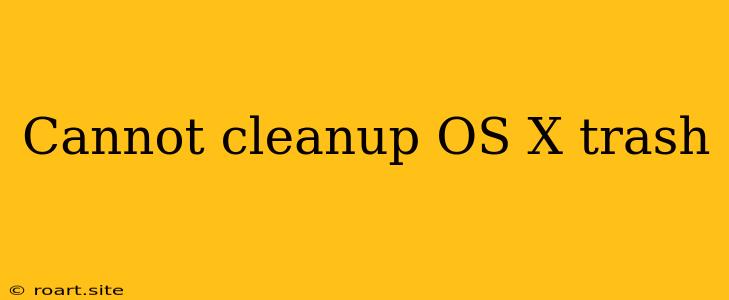 Cannot Cleanup OS X Trash