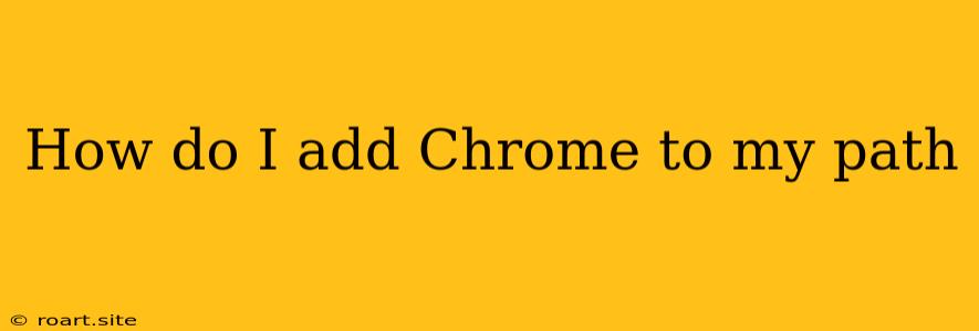 How Do I Add Chrome To My Path