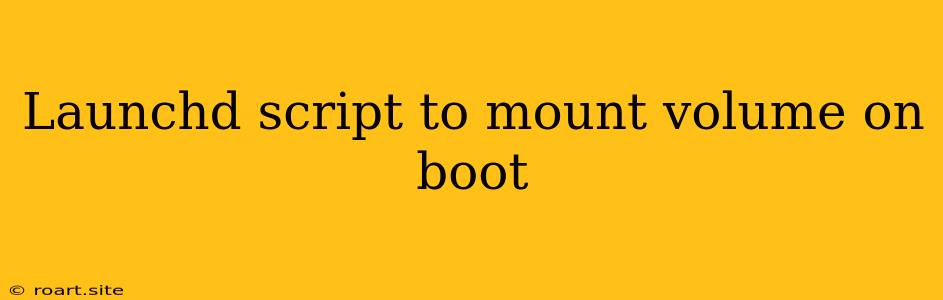 Launchd Script To Mount Volume On Boot