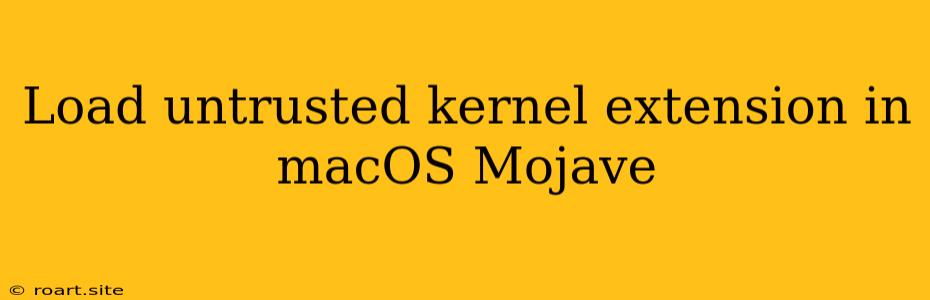 Load Untrusted Kernel Extension In MacOS Mojave