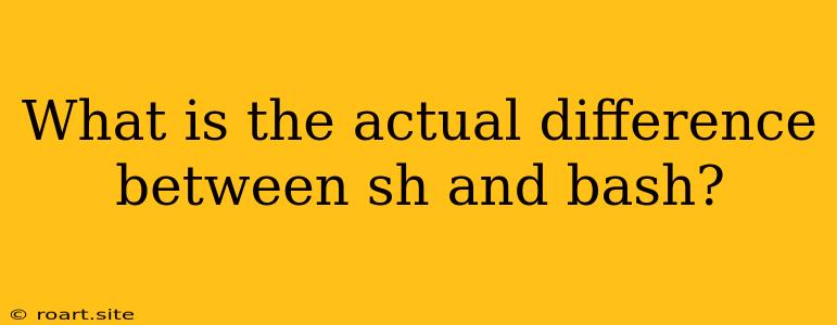 What Is The Actual Difference Between Sh And Bash?